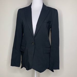 Marissa Webb Wool Blend Black Blazer‎ Back Detail Jacket Women Size XS